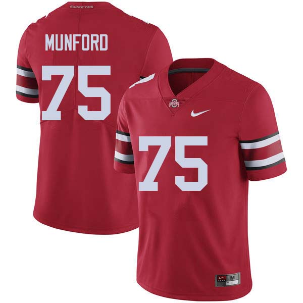 Men #75 Thayer Munford Ohio State Buckeyes College Football Jerseys Sale-Red